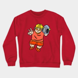 Funny cartoon boy rapper Crewneck Sweatshirt